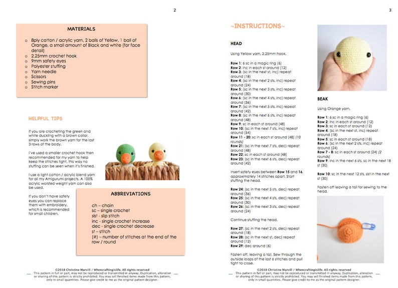 Bentemare CROCHET PATTERN - Little Ducklings