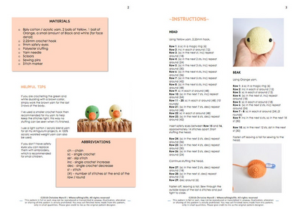 Bentemare CROCHET PATTERN - Little Ducklings